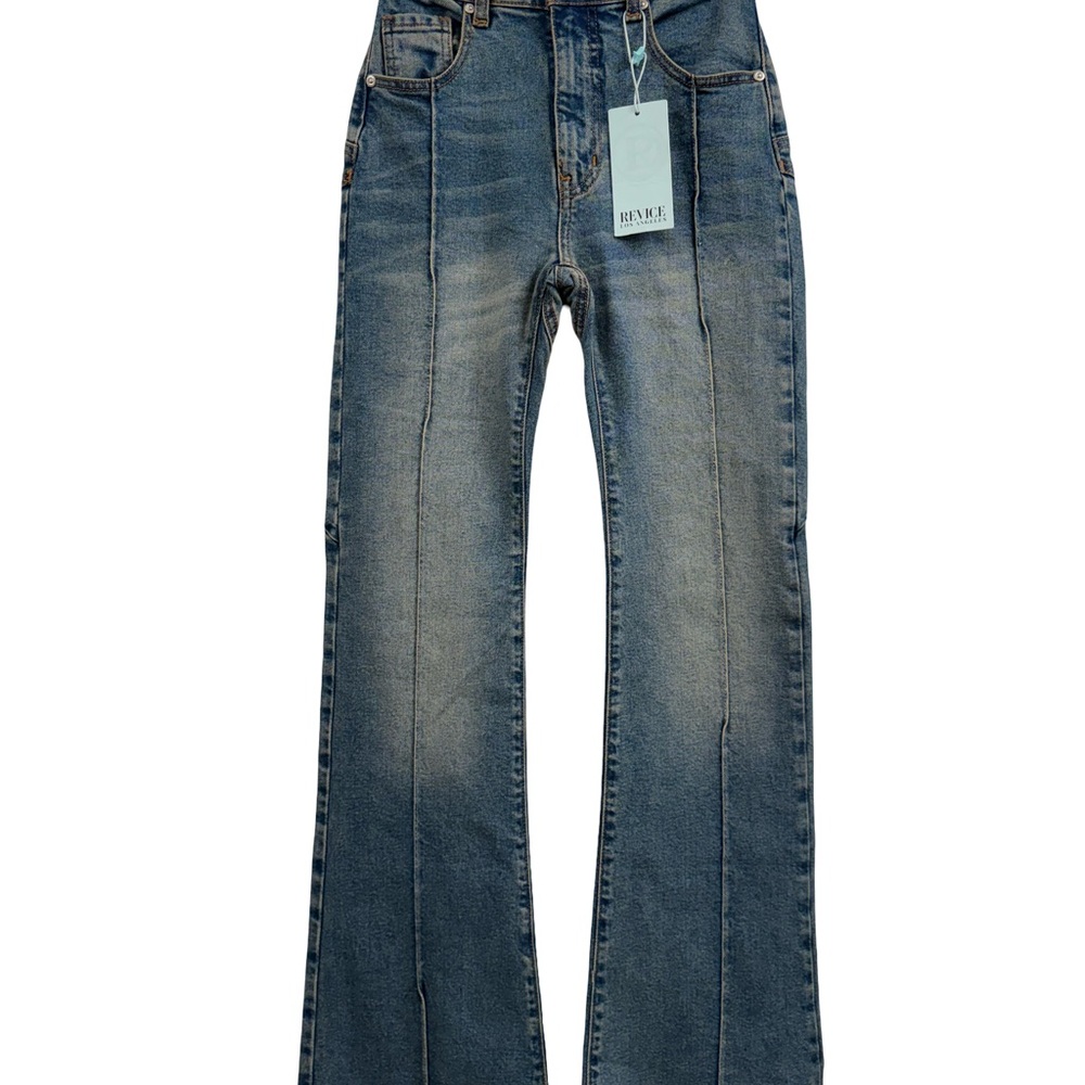 REVICE Blue Flare Wide Leg Jeans